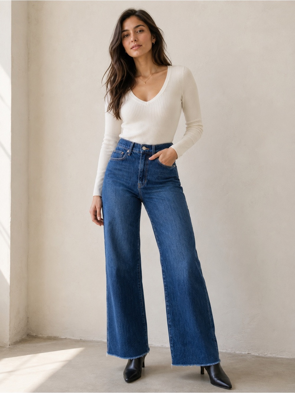 Veronica Beard Taylor Relaxed Wide Leg High Rise Jeans Size 28 NWOT